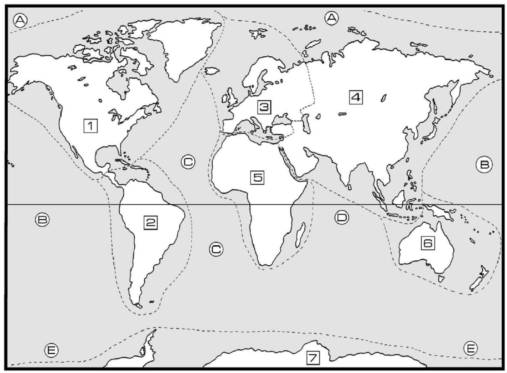 Geography Continents And Oceans Worksheet The Islamic Home Education 